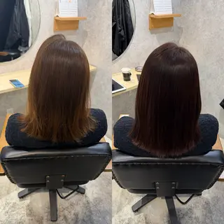 ミディアム ほの かのヘアスタイル