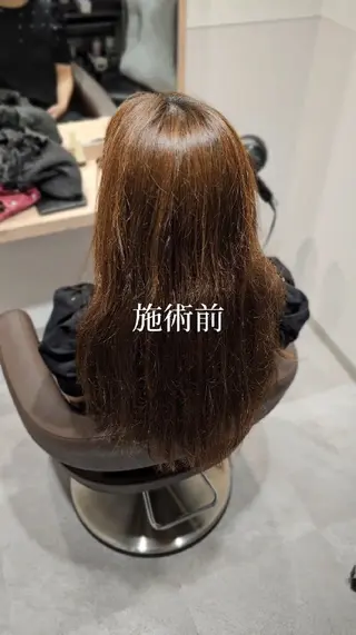 セミロング カラー 縮毛矯正をしている人 のためのカラーのヘアスタイル