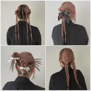 ヘアアレンジ ｢韓国風カラー ｣サナのヘアスタイル