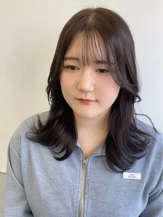 セミロング 韓国ヘア🇰🇷 スズキのヘアスタイル