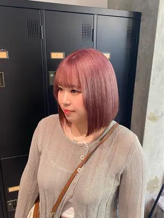 ミディアム カラー 韓国ヘア AINA🐱のヘアスタイル