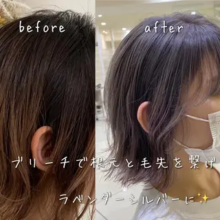 ミディアム カラー 【髪質改善】 梅田　聡のヘアスタイル