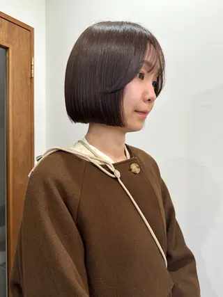 ショート 切りっぱなしボブ/ ブリーチカラー/大塚のヘアスタイル