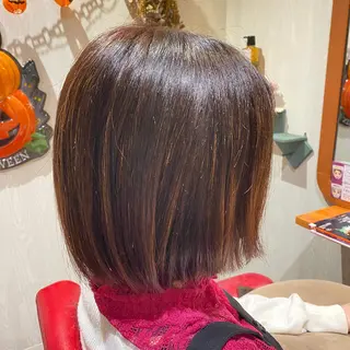 ミディアム カラー 木宮 美緒のヘアスタイル