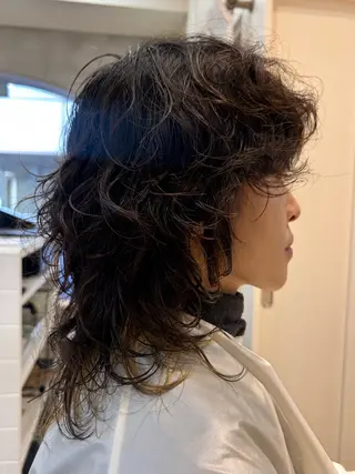 ミディアム パーマ デザインパーマ/ カット/nanaのヘアスタイル
