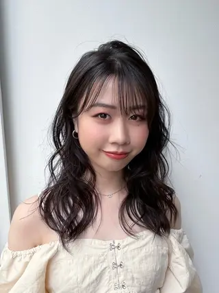 ミディアム カラー 髙木美緒🌿 レイヤー/アレンジのヘアスタイル
