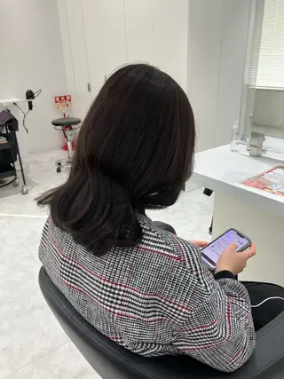 ミディアム カラー ヘアアレンジ 💓ブリーチ特化 透明感💓あい💓のヘアスタイル