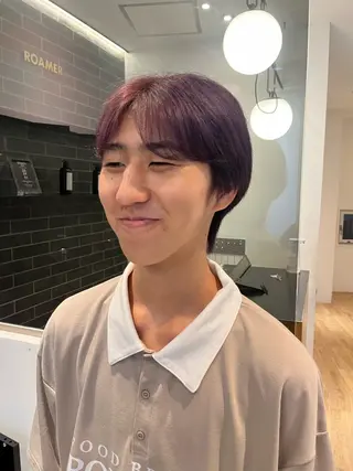 カラー 須藤　優真 切りっぱなしボブのヘアスタイル