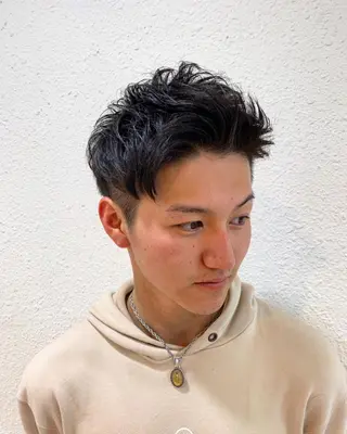 ショート メンズ 🟦メンズパーマ🟦 横浜駅｜小上馬淳司のヘアスタイル