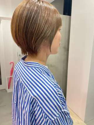 ショート カラー DECORA SORAN【本川越】所属・韓国/顔周り/ボブ/ ショート/大川陽太のヘアスタイル