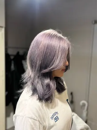 ミディアム カラー ヘアアレンジ 透明感×韓流ハイ トーン🫧RYUTAのヘアスタイル