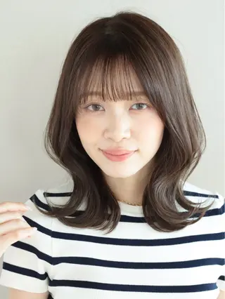 ミディアム カラー 髙木美緒🌿 レイヤー/アレンジのヘアスタイル