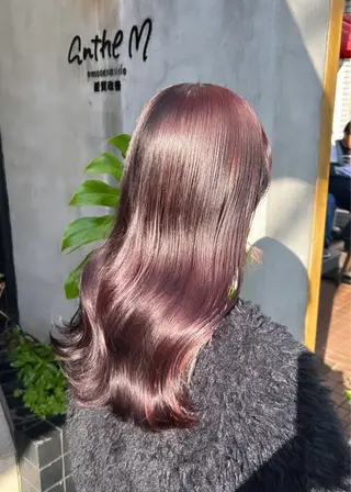 ロング カラー 🌷ラベンダーピンク 顔まわり🌷ねいろのヘアスタイル