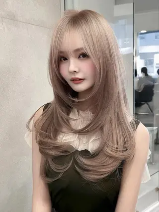 セミロング 福園 弘郁のヘアスタイル