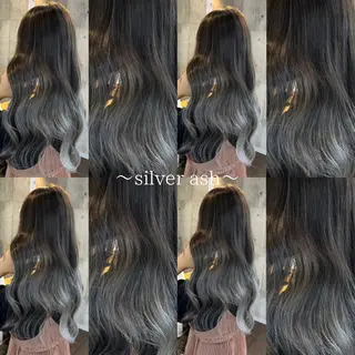 ロング カラー 透明感ハイトーン カラー🦋🌧希咲のヘアスタイル
