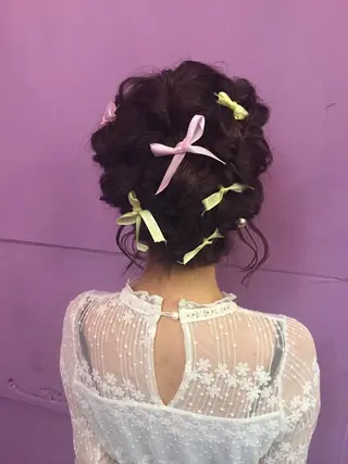 ミディアム ヘアアレンジ レイヤーカット✂️ 横浜No1♡下鳥翔子のヘアスタイル