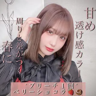 ショート カラー 透明感カラー×小 顔レイヤー♡ヒデさんのヘアスタイル