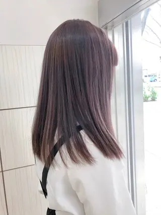 セミロング [髪質改善カラー] 佐藤唯花🦋のヘアスタイル