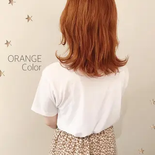 ミディアム カラー 市川 千夏のヘアスタイル