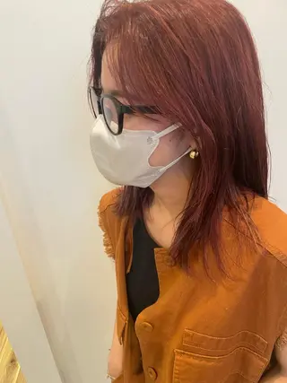 ミディアム カラー 田島 仁美のヘアスタイル