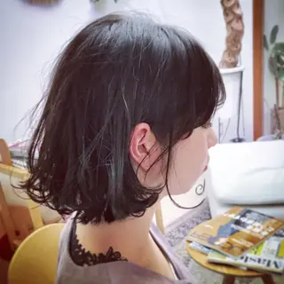 ミディアム カラー 平田 健一のヘアスタイル
