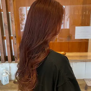 ロング カラー Yu-ka🌼*･ カラー縮毛矯正❣️のヘアスタイル