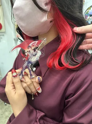 ミディアム カラー あらげ 🌈推しカラー🌈ᵕのヘアスタイル