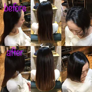 ミディアム セミロング ロング パーマ ブリーチ縮毛矯正/ デサキ ショウヘイのヘアスタイル