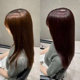 セミロング カラー 髪質改善ヘアケア 艶髪特化/上田のヘアスタイル