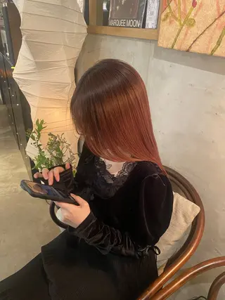 ロング ⭐️植田瑠菜⭐️ カラー／縮毛矯正のヘアスタイル