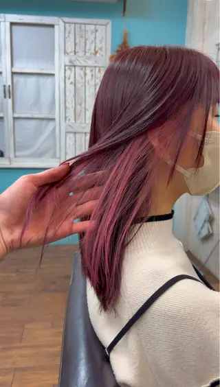 ミディアム ブリーチカラー/ 寺口佳希のヘアスタイル
