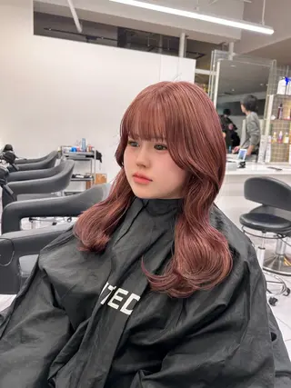 ロング カラー パーマ ヘアアレンジ メンズ ブリーチなしカラー/ ブラウン/レイヤーのヘアスタイル