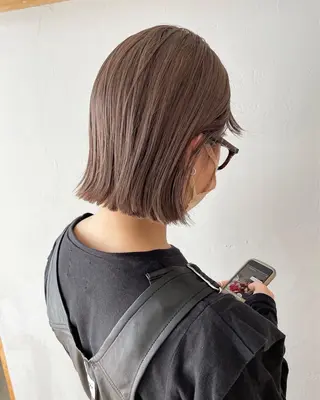 ショート カラー オリーブ/縮毛♡ Natsuno🩰のヘアスタイル