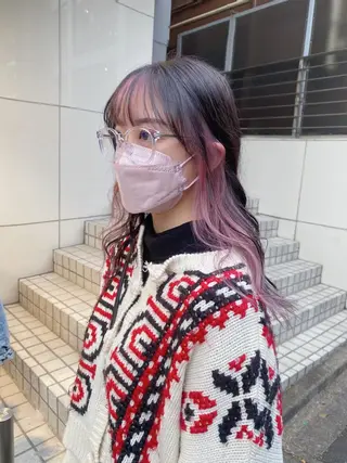 ロング カラー ヘアアレンジ Flamme Annaのヘアスタイル