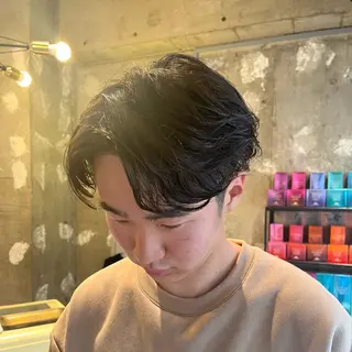 パーマ メンズ ハイトーン🦄ネイル 💞のぶちのネイルデザイン