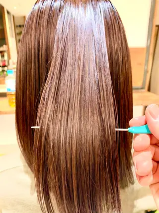 ミディアム カラー rinrin 天文館のヘアスタイル