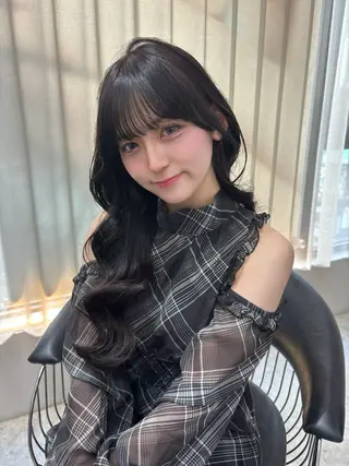 ロング カラー うるツヤ♡顔周り Satsuki୨୧のヘアスタイル