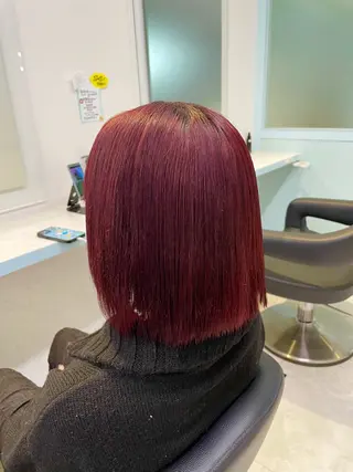 ミディアム カラー ヘアアレンジ 🇰🇷韓流暖色ヘア 🍒saaya🍒のヘアスタイル
