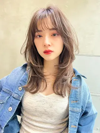 セミロング カラー ヘアアレンジ 山崎 澪 レイヤーカット/大宮のヘアスタイル