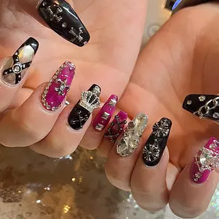 セミロング ネイル H🌺 NAILのネイルデザイン