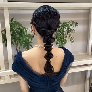 セミロング ヘアアレンジ ヘアアレンジ/柔らか 艶カラー/AKARIのヘアスタイル