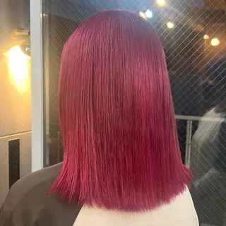 カラー まろみ暖色×ボブ ×chia🕯のヘアスタイル