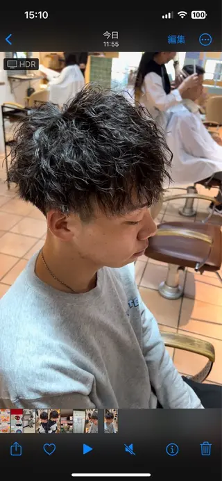 ショート パーマ メンズ 朝3分でキマる 村上陸のヘアスタイル