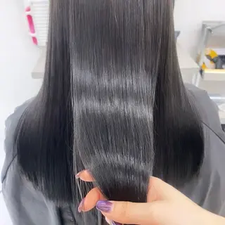 セミロング パーマ 艶感/韓国風 🤍moeka🤍のヘアスタイル