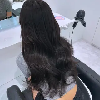 ロング カラー ヘアアレンジ 🎀RIN🎀 縮毛矯正🩶暗髪のヘアスタイル
