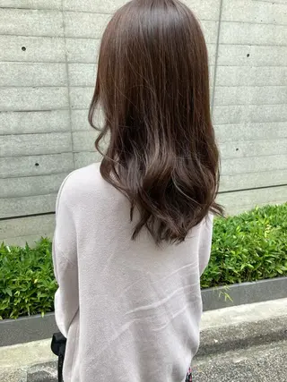 セミロング ✨色持ちの良い艶 カラー✨蟹江真世のヘアスタイル