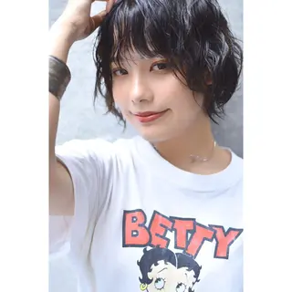 ショート カラー パーマ メンズ 高評価/パーマ平塚 章悟【tetsu】のヘアスタイル