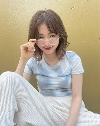 ミディアム カラー ヘアアレンジ 金子 廉のヘアスタイル