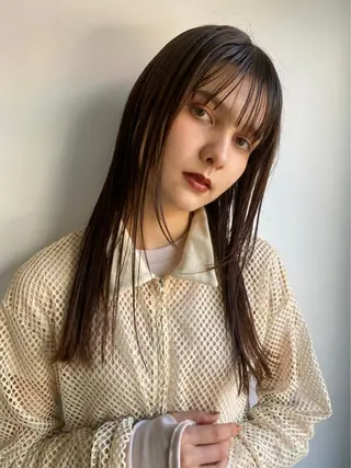 ミディアム カラー パーマ CEINE【セーヌ】 三軒茶屋のヘアスタイル