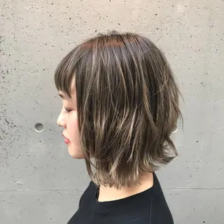 ミディアム ニュアンスパーマ/ レイヤー/茶屋町のヘアスタイル